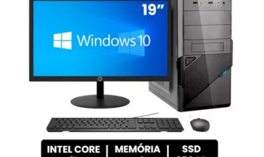 Computador Intel Core I5 8gb Ram Ssd 256gb Monitor Led 19 novo