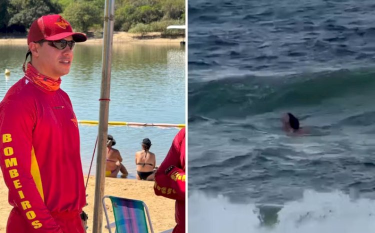 Bombeiro goiano salva mulher de afogamento na praia de Copacabana